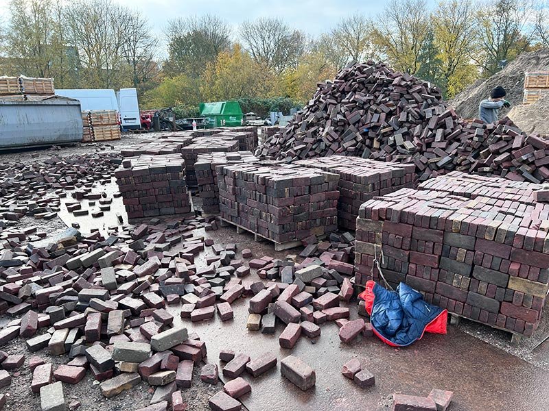 verpakken van betontegels